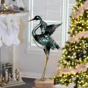 Crane Statue Sculpture Metal Heron Decoy Outdoor Indoor Patio Porch Decoration