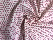 4 yds Hable Checker Rose on Oyster Linen/Cotton Print Upholstery Fabric 2 pieces