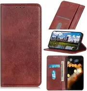 [FanYuan] Case for Oppo A96 5G, Magnetic Flip Leather Premium Wallet Phone Case, with Card Slot and Folding Stand, Case Cover for Oppo A96 5G.(Brown)