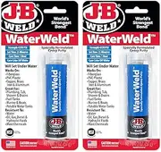 J-B Weld WaterWeld, 1 Hour Cure, Epoxy Putty Stick - 2 Pack, Off-White (8277-2)