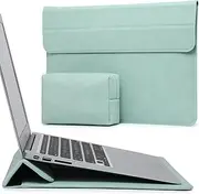 HYZUO 13 Inch Laptop Sleeve Case with Stand for 2025-2018 MacBook Air 13 M4 M3 M2 M1, 2025-2016 MacBook Pro 13 M2 M1, 13" iPad Pro/Air, Surface Pro 11/10/9, XPS 13, with Pouch, Mint Green