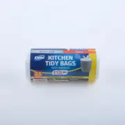 Xtra Kleen Bin Liner Kitchen Tidy Garbage Bag with Handle, White, Small, 12 Litr