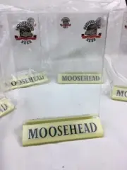 Five COLLECTIBLE MOOSEHEAD CANADIAN LAGER BEER ACRYLIC TABLE TOP CARD DISPLAY