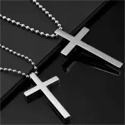 Pure Titanium Cross Pendant Necklace Anti-Allergic Men Women Fashion Jewelry