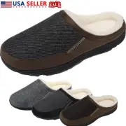 Men's Slip On Cozy Memory Foam Slippers Comfortable Slip-resist Fuzzy Home Shoes