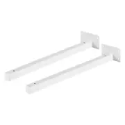 2pcs Floating Shelf Brackets 14"(350mm) Wall Mounted Shelf Supports White