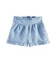 [Tartine et Chocolat] Tartine et Chocolat x Arizona Love gathered linen shorts Y 5/6 blue