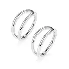 2PCS Piercing Clicker Sleeper Hinged Rings Hoops Surgical Steel Body Jewellery