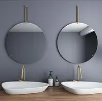 在飛比找松果購物優惠-鏡子40CM 掛鏡 圓鏡 鐵藝圓鏡浴室鏡 北歐浴室鏡衛生間鏡