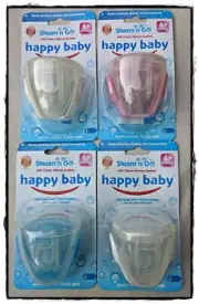 12 x 4 (48 Pieces) Pack - Bulk Buy Resell Happy Baby Steam n Go Cherry Silicone