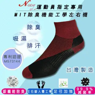 免運!連穿七天不腳臭-N-EASY 銀離子除臭抗菌襪 每入1雙 (15入,每入177.2元)