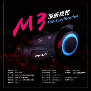 PHILO飛樂 獵鯊 M3 藍芽行車紀錄器(機車行車紀錄器)【真便宜】