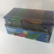 Verbatim CD-R, Pack of 50, color coded CD w/ matching cases,1x-16x,80 min, 700MB