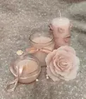 Delicate Rose Flower Candle in box with Chanel Coco Mademoiselle flavour