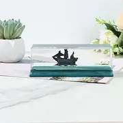 Unsinkable Boat in a Box - Acrylic Transparent Ship Toy for Home and Office Decoration (B)