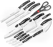 Miracle Blade World Class Professional Series 13 Piece Chef's Knife Collection - Ergonomic and Versatile Flash Forged Blades
