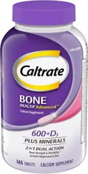 Caltrate 600 Plus D3 Plus Minerals Calcium and Vitamin D Supps - 165 Count