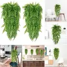 Green Artificial Plants Plastic Fake Vine Grass Wedding Party Wall