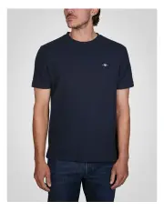 [Gant] Textured T-shirt in Evening Blue