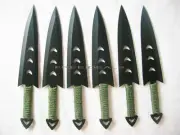 Sharp Throwing Knife Full Tang set of 6 w Sheath 6