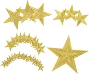 Gadpiparty 32pcs Star Iron On Patches Star Embroidered Patches Sew On Appliques Decorative Embellishment for DIY Craft Backpack Bag Hat Jacket Clothing Decoration