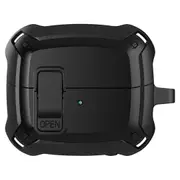 For Samsung Galaxy Buds 3 Case, Switch & Hook Protective Armour Cover, Black