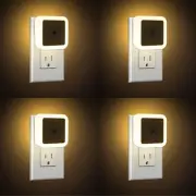 LED Night Lights, Plug into Wall Night Light Lamp 4-Pack, 3000K 0.5W Dusk to ...