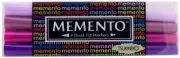 Tsukineko MEMENTO 4 DUAL-TIP MARKERS JUICY PURPLES Acid Free Brush & Fine Tip