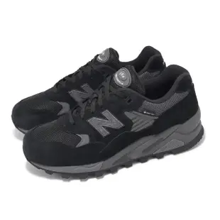 【NEW BALANCE】休閒鞋 580 男鞋 黑 磁石灰 防水 緩震 麂皮 拼接鞋面 NB 戶外鞋(MT580RGR-D)