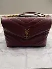 Saint Laurent Medium LouLou Bag YSL Rouge Cabernet