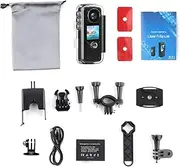 4K60FPS Action Camera with Helmet Mount Tripod Mount Waterproof Case Bicycle Helmet Accessories Kit