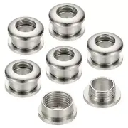 5mm(1/5 Inch) Brass Hole Eyelets, 6 Pcs Arc Surface Grommets, Silver Tone