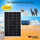 250W 12V Solar Panel Kit Mono Caravan Camping Charging USB PWM 30A Regulator