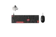 Lemokey X2 Full-Size Red Backlight Mechanical Keyboard - Brown Switch With M55 Mouse [KBKCX2C3]