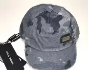 D&G New Boys Kids Cotton Army Camouflage HAT BASEBALL CAP Sz: M RTL $120 Q455