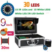 9" Inch DVR Recorder 30M Fish Finder Underwater Fishing Camera For Ice/Sea/River