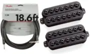 Seymour Duncan SH-8 Invader 7 String Black Humbucker Pickup Set ( FENDER 18FT )