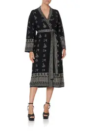 KNIT JACQUARD ROBE WITH WIDE SLEEVE YOU'VE GOT MAIL