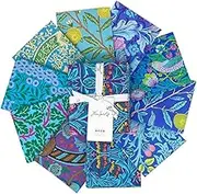 Kaffe Fassett x The Original Morris & Co. Blues 10 Fat Quarters FreeSpirit Fabrics
