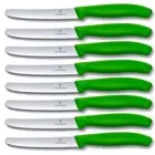 Victorinox Steak & Tomato Knife Pistol Grip 11cm | Green Set x 8 Knives