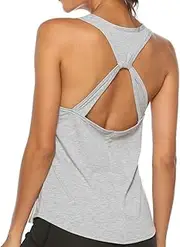 Women's Sexy Backless Yoga Vest Sleeveless Exercise Fitness T-Shirt Exercise Yoga Shirt Quick Dry Sports Sports Running Vest Lady