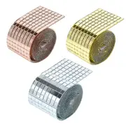 Diy Mini Mosaic Tiles Self-Adhesive Square Mirror Glass Wall Sticker Decors