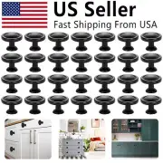 1-200X Black Cabinet Knobs Hardware Bedroom Kitchen Drawer Cupboard Handle Pulls