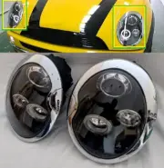 R53 MINI Cooper S JCW LED Angel Eye Projector Headlights 2002 - 2006 RHD