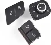 8pcs/lot Window Headlight Auto Mirror Tailgate Fuel Door Switch Compatible with VW Passat B6 Tiguan 3C0962125B 5ND959565A 5ND941431B