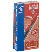 Pilot G2 Retractable Gel Pen 1.0mm Red 12 Pack
