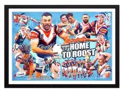 Framed 2024 Sydney Roosters NRL Finals Poster - James Tedesco - 84cm x 59.5cm