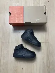 Vintage Nike Air Force 1 MID TD 7.5C Baby Shoe Black Infant Sneaker 314197-001