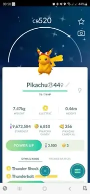 Shiny Pikachu ( May's Hat ) Pokemon Trade Go