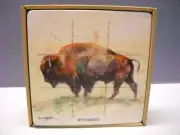 Demdaco Crouser Water Art Buffalo Tic-tac-toe Board Game Camping RVing Cabin